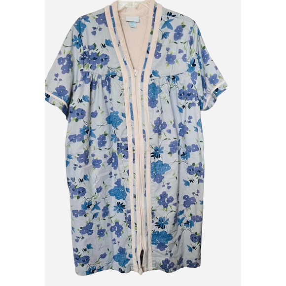 Serenada Intimates & Sleepwear Serenada Polyestercotton Front Zip